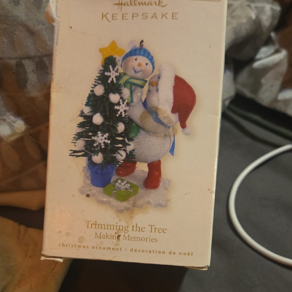 Hallmark Keepsake Ornament - Santa and Snowman with Christmas Tree